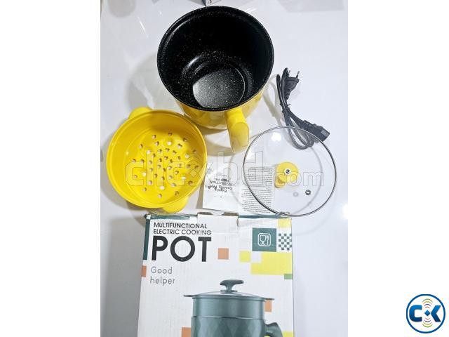 Portable Electric Cooking Pot 1.8L Non-Stick Cooker Double D | ClickBD image 3