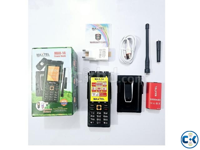 Maxtel Max-14 Antina Phone Power Bank 5500mAh Four Sim Black | ClickBD image 2