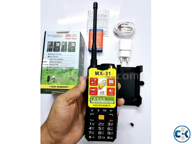 Micronex MX31 Antina Phone Power Bank 5500mAh Four Sim Black | ClickBD image 3
