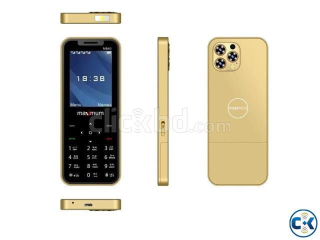Maximum MB40 Pro Max Super Slim 4 Sim Phone Black | ClickBD image 2