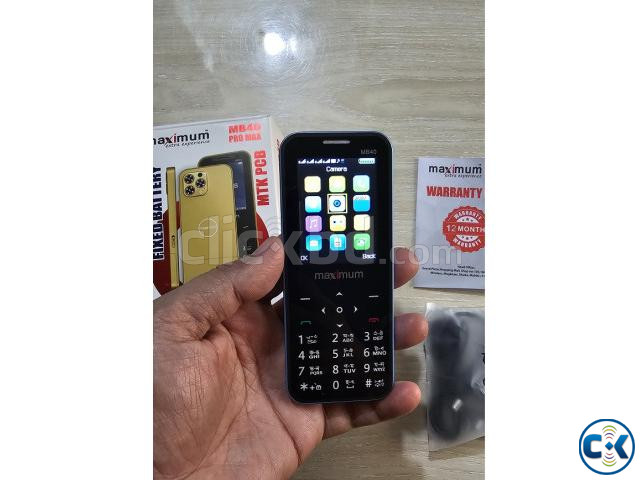 Maximum MB40 Pro Max Super Slim 4 Sim Phone Black | ClickBD image 3