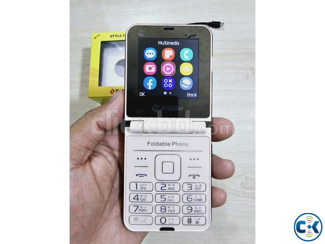 Hallo Style Foldable Phone Four Sim Warranty | ClickBD image 5