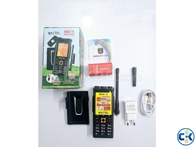 Maxtel Max14 Antina Phone Four Sim Power Bank 5500mAh Green | ClickBD image 2