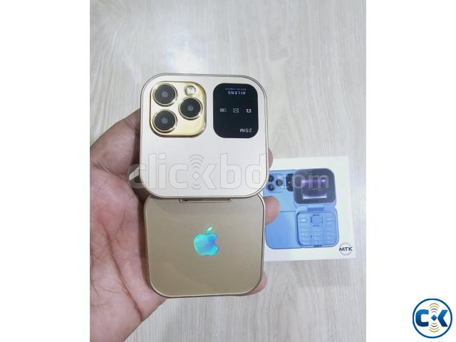 i16 Pro Flip Mobile Phone Magic Voice Gold | ClickBD image 2