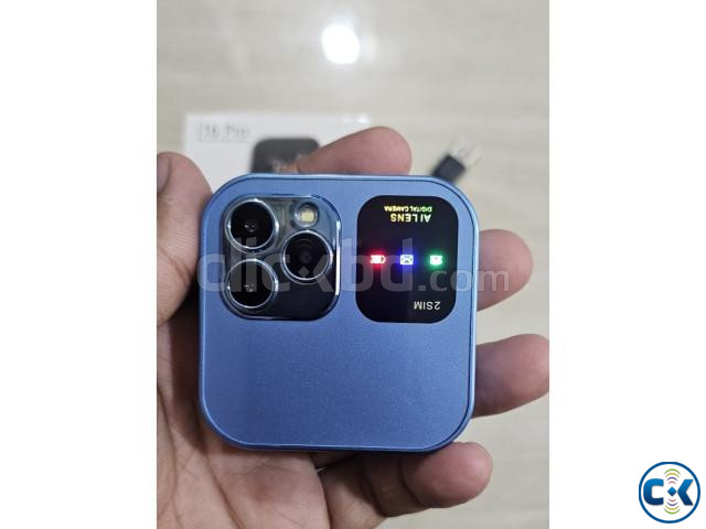 i16 Pro Flip Phone FM Radio Magic Voice Blue | ClickBD image 2