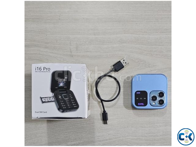 i16 Pro Flip Phone FM Radio Magic Voice Blue | ClickBD image 3