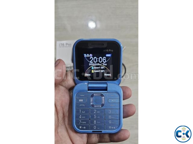 i16 Pro Flip Phone FM Radio Magic Voice Blue | ClickBD image 5