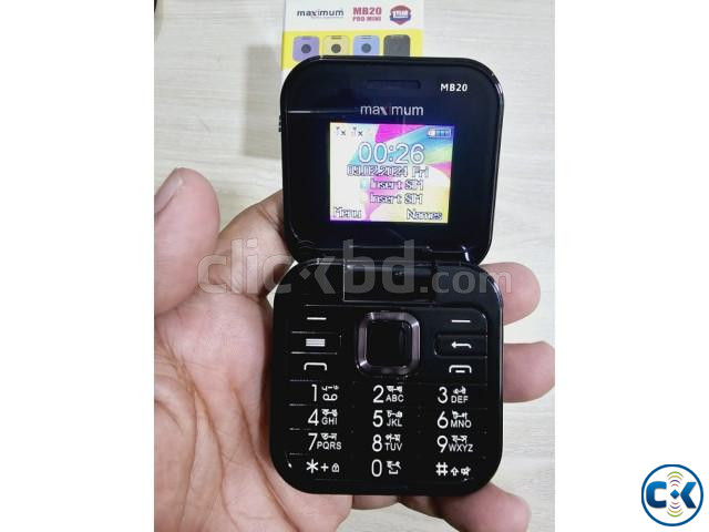 Maximum MB20 Pro Folding Phone Dual Sim Black | ClickBD image 3