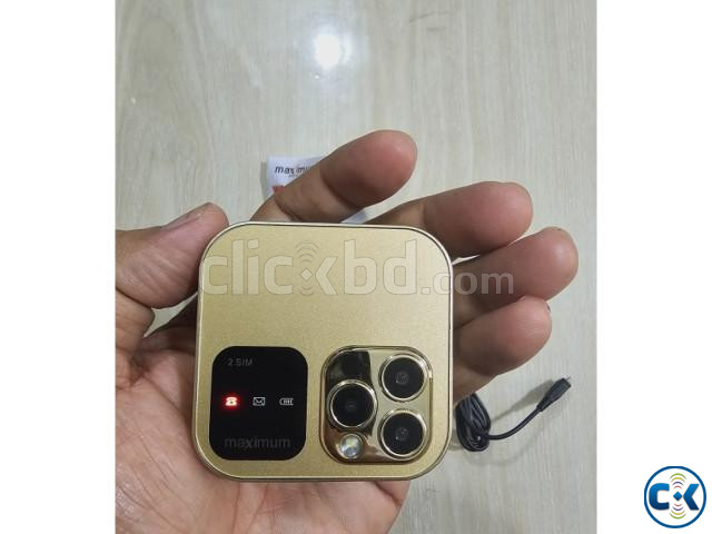 Maximum MB20 Pro Mini Folding Phone Warranty Gold | ClickBD image 3