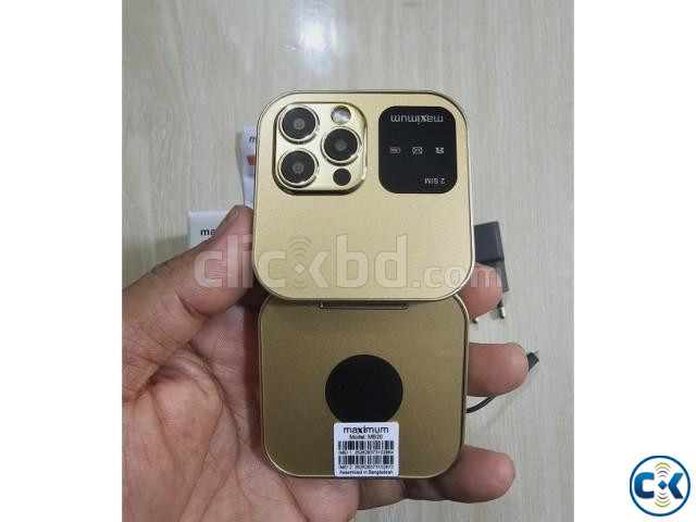 Maximum MB20 Pro Mini Folding Phone Warranty Gold | ClickBD image 4