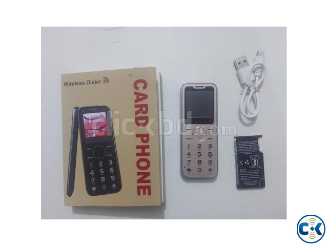 A1B Super Slim Card Phone Dual Sim And Memory Card Gold | ClickBD image 3