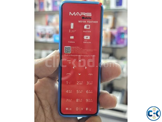 MARS MS104 Dual Sim Touch Button Phone Blue | ClickBD image 2