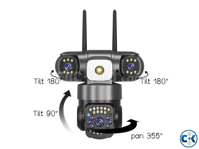 V380 PRO 3 Lens CCTV Outdoor Waterproof Night Vision PTZ Cam large image 1