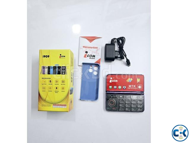icon i909 Folding Phone Two Display Purpel | ClickBD image 2