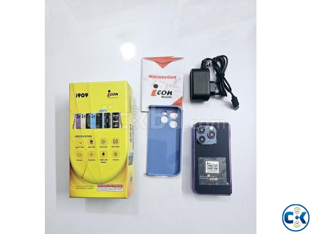 icon i909 Folding Phone Two Display Purpel | ClickBD image 3