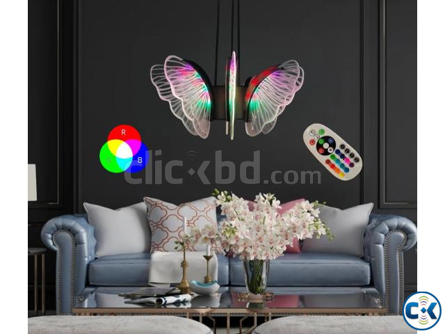 Rgb 7 Colors Butterfly Design 8-Light LED Remote Controller | ClickBD image 2