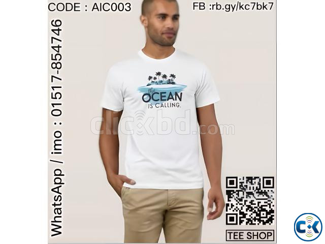 ছেলেদের ট্রেন্ডি টি-শার্ট । Men s Short Sleeve T-Shirt in BD | ClickBD image 3
