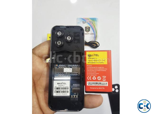 Maxtel Max-11 Mini Card Phone Black large image 3