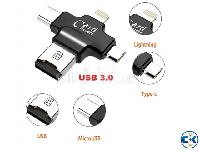 4 In 1 OTG Micro Sd Card Reader With USB 3.0 large image 2