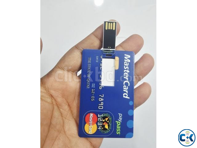 128GB Slim Credit Card Shape Flash Drive large image 1