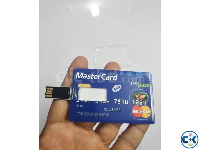 Credit Card Shape Slim 64GB USB Flash Drive large image 2