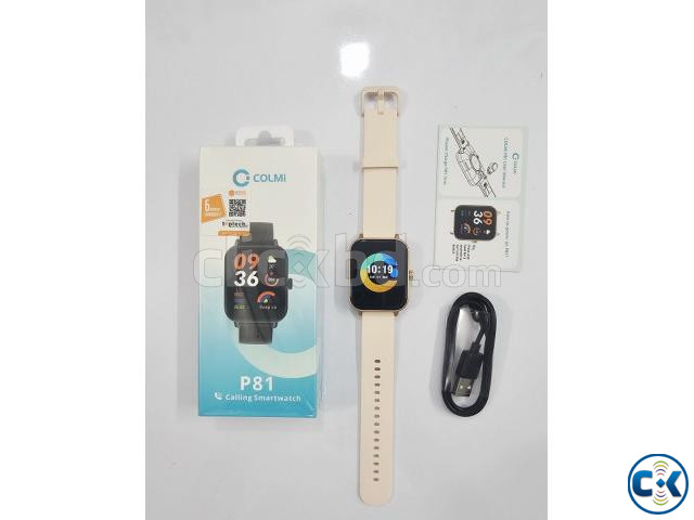 Colmi P81 Bluetooth Calling Smartwatch Gold large image 2