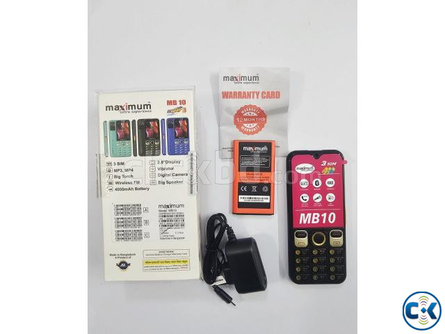 Maximum MB10 Button Phone Three Sim 4000mAh large image 3