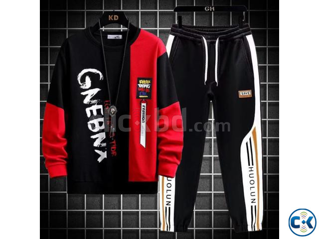 Long Sleeve Drop Shoulder Tshirt and Trouser Set | ClickBD image 3