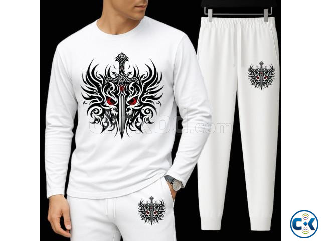 Long Sleeve Drop Shoulder Tshirt and Trouser Set | ClickBD image 4