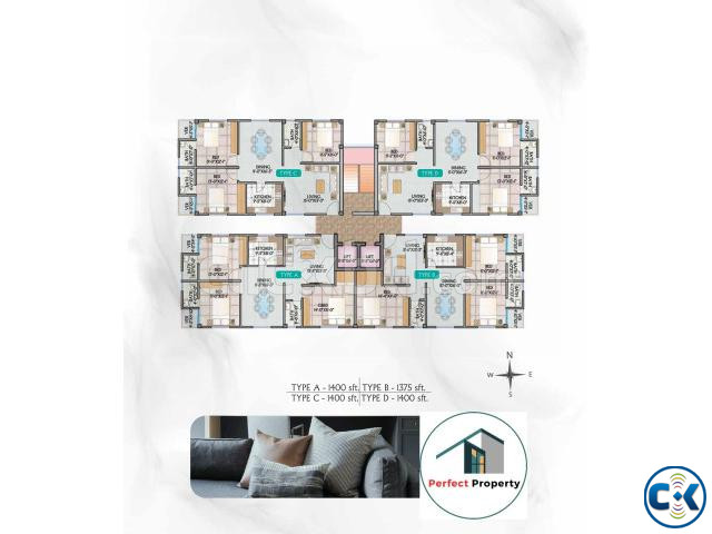 READY FLAT SALE AT BANASREE C BLOCK 1400 SFT SALE. large image 1