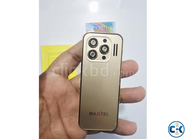 Maxtel Max11 Card Phone Dual Sim Gold large image 2
