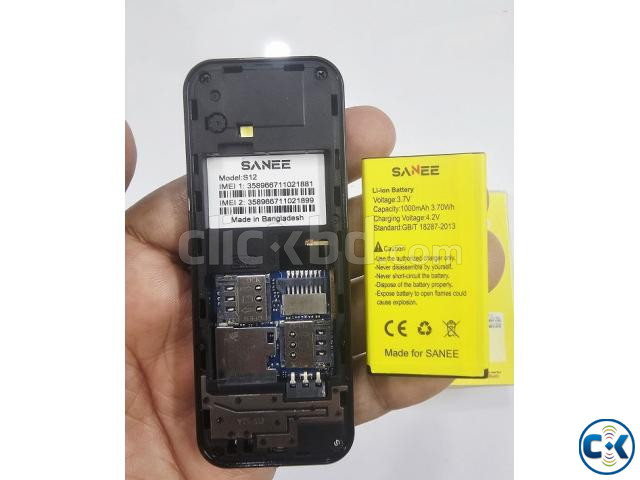 Sanee S12 Mini Card Phone Dual Sim Black large image 4