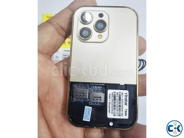 Tinstar T666 Mini Feature Card Phone Black large image 4