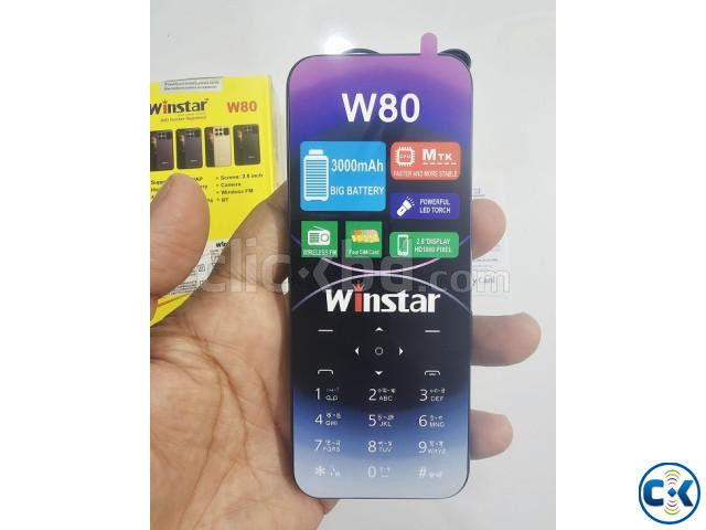 Winstar W80 Four Sim Button Phone Black large image 2