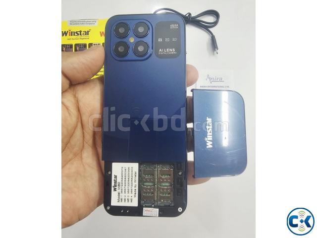 Winstar W80 Four Sim Button Phone Black large image 3