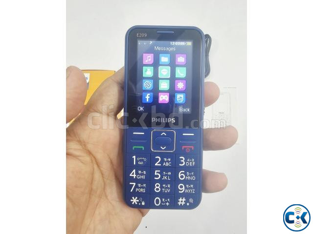 Philips E209 Button Phone Dual Sim Black large image 4
