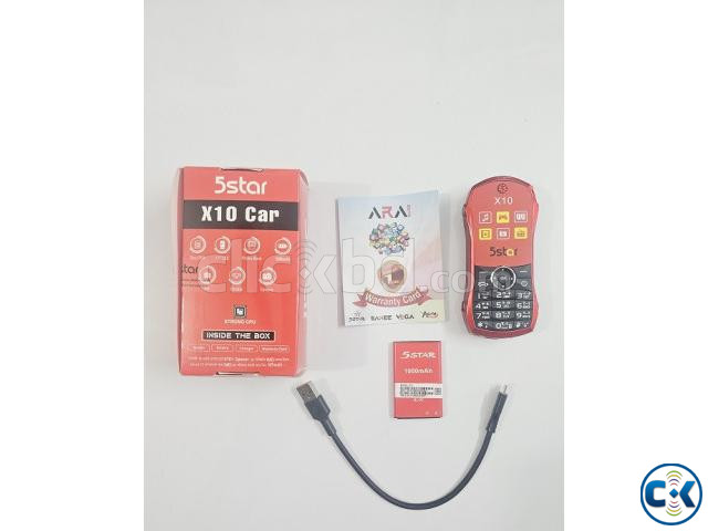5Star X10 Car Phone Dual Sim Camera Red large image 2