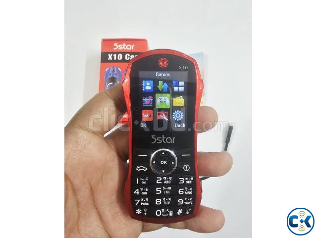 5Star X10 Car Phone Dual Sim Camera Red large image 4