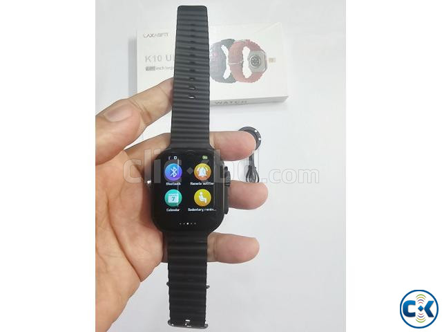 Laxasfit K10 Ultra Smart Watch Single Sim - Black large image 2