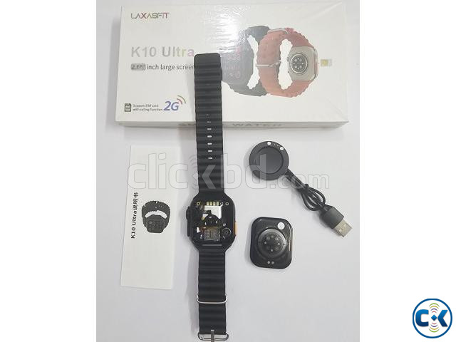 Laxasfit K10 Ultra Smart Watch Single Sim - Black large image 4