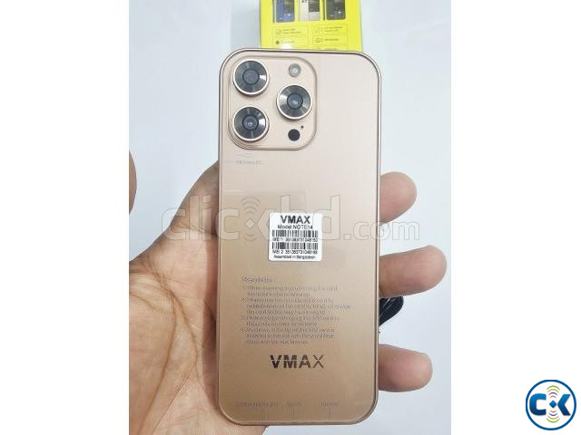 VMAX Note-14 Android Button Phone 4GB 64GB-Gold large image 3