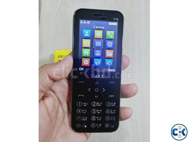 Vmax V16 Ultra Max Touch Button Phone Dual Sim Warranty Blue large image 1