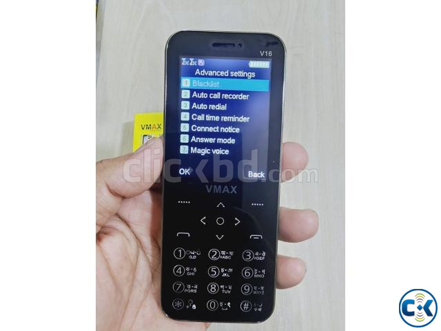 Vmax V16 Ultra Max Touch Button Phone Dual Sim Warranty Blue large image 2