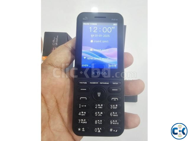 XTRA R24 4G Button Phone Dual Sim Black large image 4