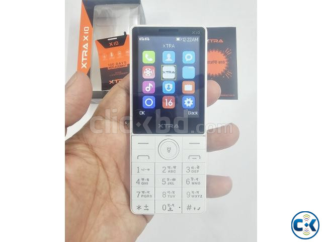XTRA X10 Button Phone Metal Body White large image 3