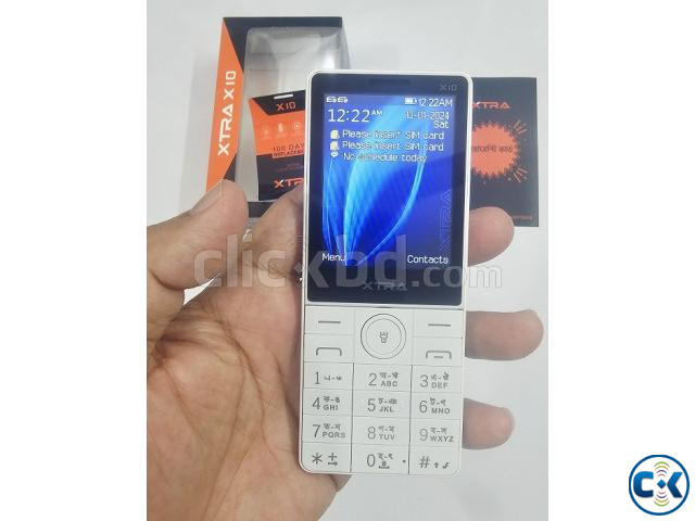 XTRA X10 Button Phone Metal Body White large image 4