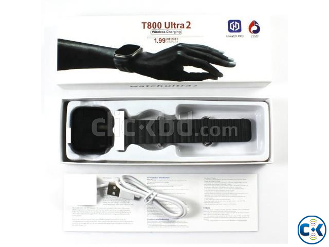 T800 Ultra 2 Smartwatch Bluetooth Calling Series 9 Black large image 1