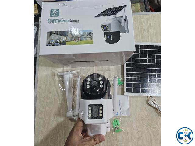 P6A Solar V380 4G Sim Dual Lens WiFi Camera 1200mAh large image 2
