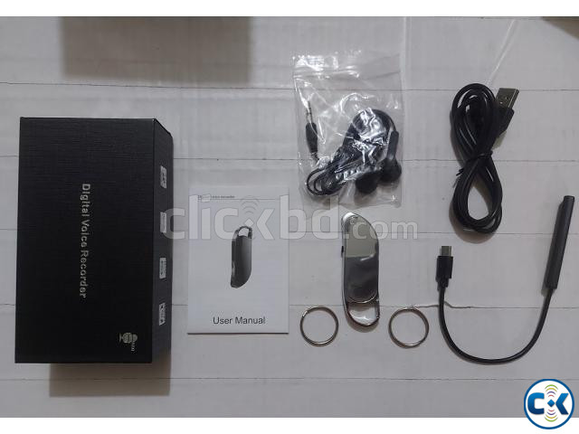 V11 Keychain Voice Recorder 32GB Memory 24 Hour Record large image 2