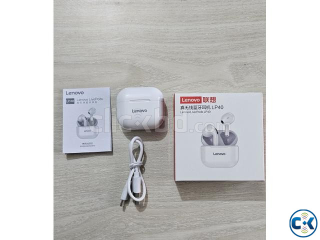 Lenovo LP40 TWS Bluetooth Earbuds Black large image 1